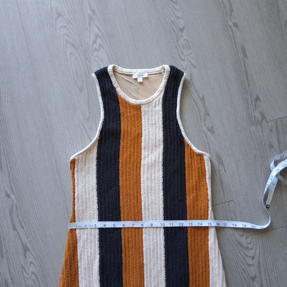 A.L.C. Marco Vertical Stripe Cotton Pointelle Maxi Dress - Picture 12 of 16